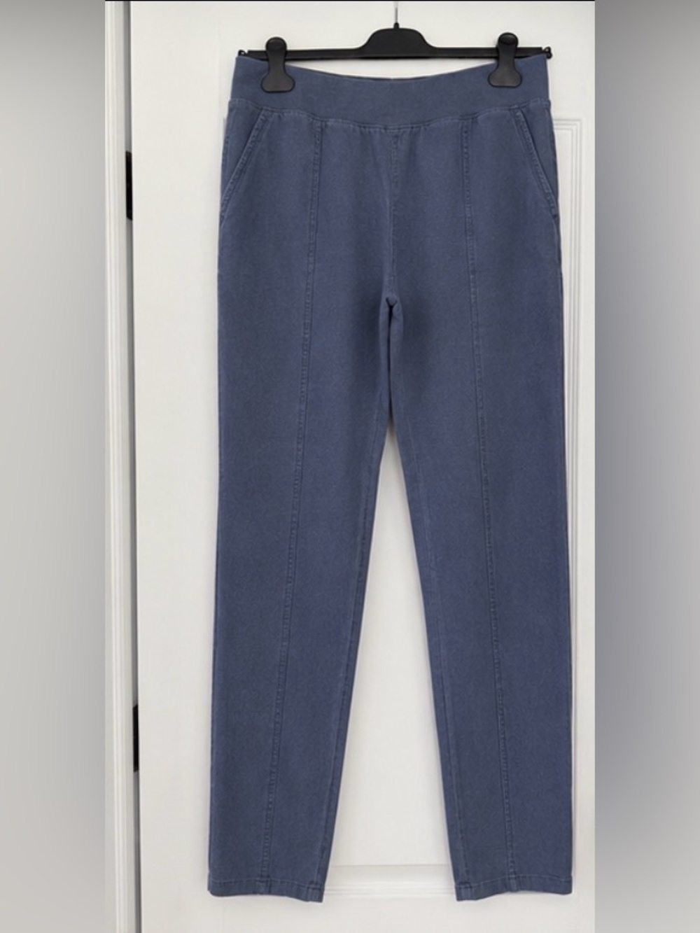 Faherty Arlie Pull On Tencel Linen Organic Cotton Pants Blue Gray Size L - Picture 2 of 5